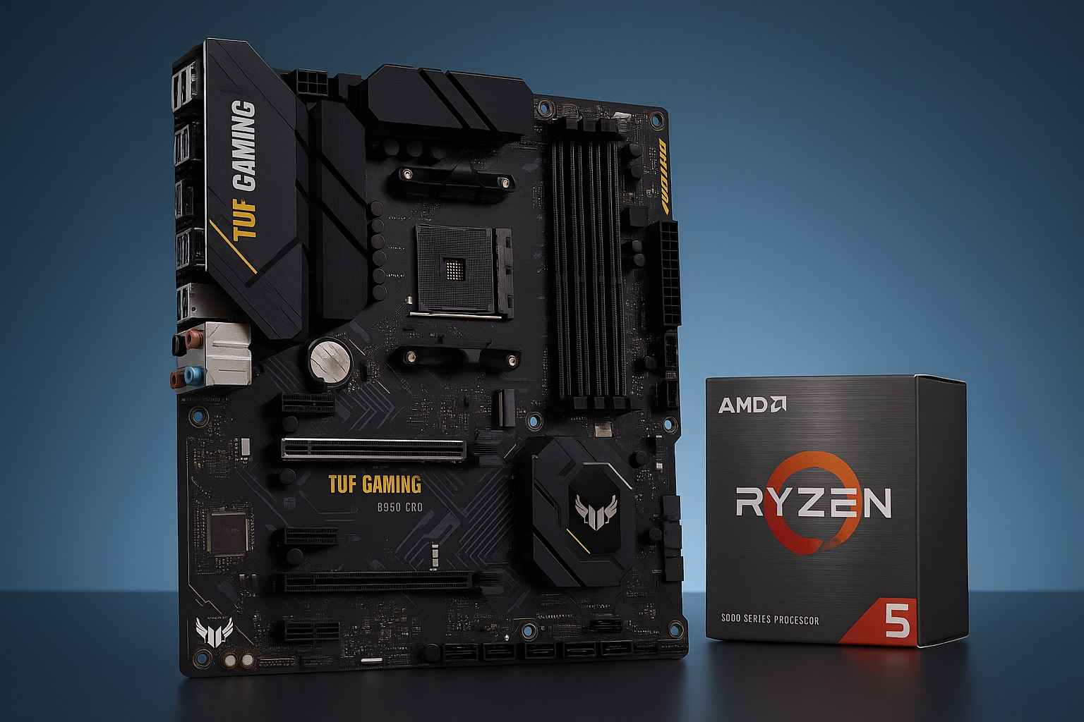 باندل استوک AMD RYZEN 5 5600X با مادربرد ASUS B550 TUFGAMING