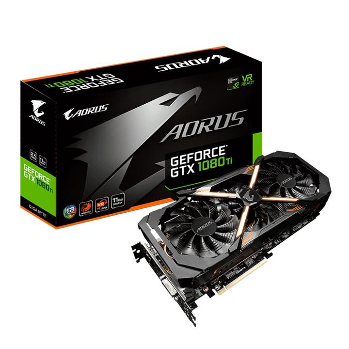 fh52ygc3 کارت گرافیک استوک GIGABYTE AORUS GeForce GTX 1080 Ti Extreme Edition 11GB - Image 1