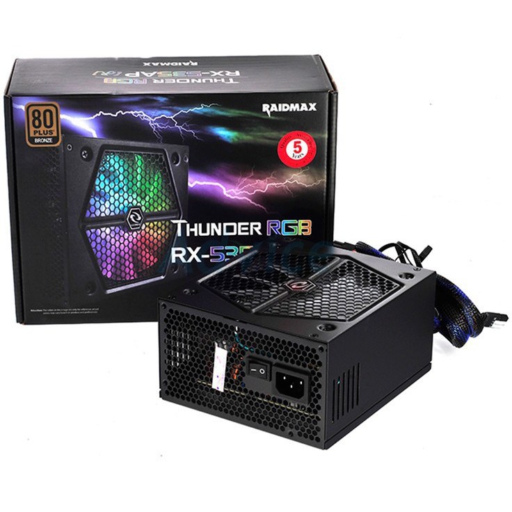 7GeRO9AYlWjU7JwV پاور POWER RAIDMAX THUNDER RGB RX-535AP کارکرده - Image 1